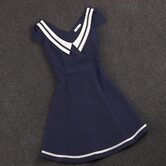 Beautiful Preppy Navy Mini Dress - The Black Ravens