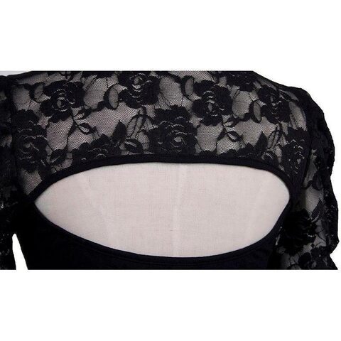 Beautiful Rose Pattern Full Sleeve Top - The Black Ravens