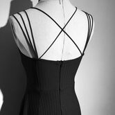 Beautiful Sexy Strap Gothic Dress - The Black Ravens