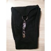 Black Leather Strap Rivet Women's Leggings - The Black Ravens