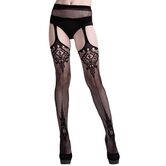 Black Open Crotch Pantyhose Stocking - The Black Ravens