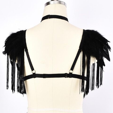 Black Strappy Busty Women's Cage - The Black Ravens