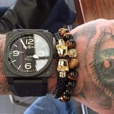 Black Unisex Genuine Leather Luxury Skulls Bracelets - The Black Ravens