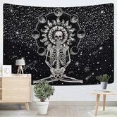 Blissful Skeleton Tapestry - The Black Ravens