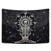 Blissful Skeleton Tapestry - The Black Ravens