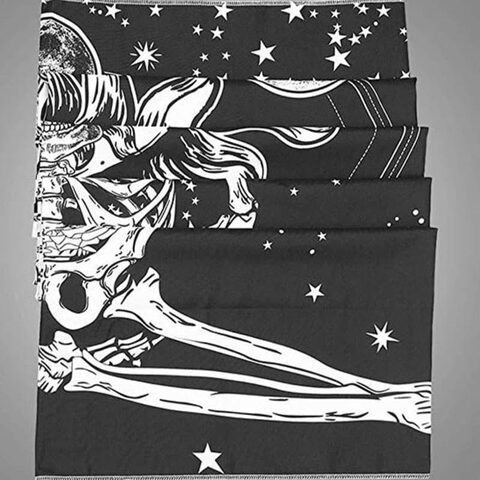 Blissful Skeleton Tapestry - The Black Ravens