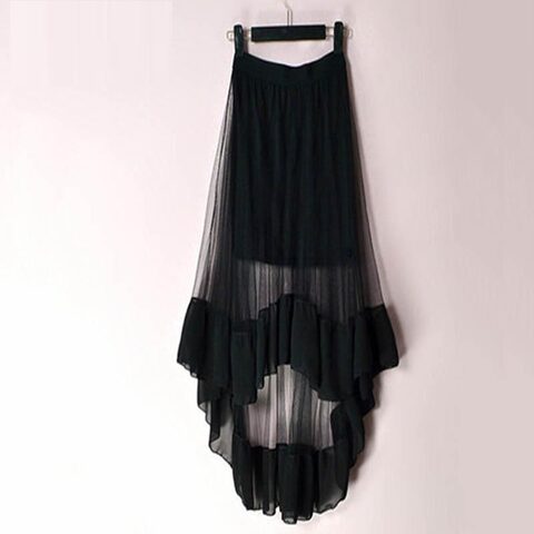 Casual Long Beach Goth Skirt - The Black Ravens