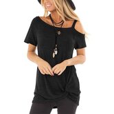 Casual Open Shoulder Tunic - The Black Ravens