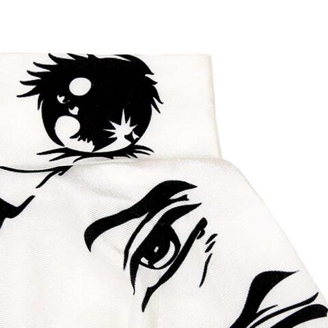 Casual White Eye Pastel Goth Mini Skirt - The Black Ravens