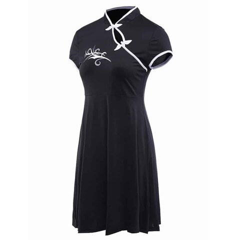 Chinese Style Beautiful Black Party Dress - The Black Ravens