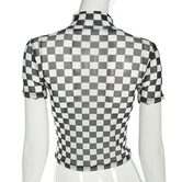 Classic 80s Vintage Cheqered T-shirt - The Black Ravens