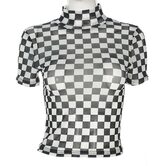 Classic 80s Vintage Cheqered T-shirt - The Black Ravens