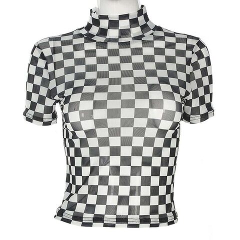 Classic 80s Vintage Cheqered T-shirt - The Black Ravens