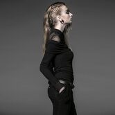 Classic Off-Shoulder Lady's Gothic Top - The Black Ravens