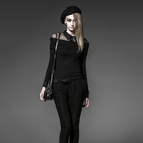 Classic Off-Shoulder Lady's Gothic Top - The Black Ravens