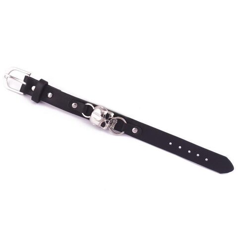 Cool Genuine Cowhide Gothic Bangle - The Black Ravens
