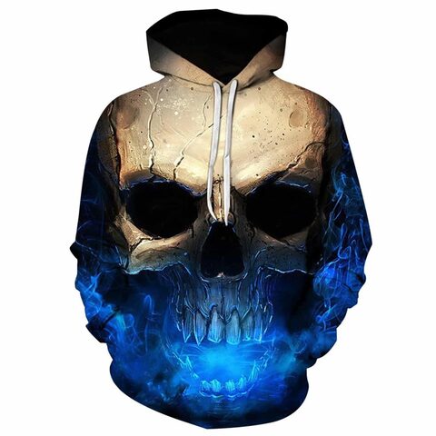 Cool Ice Breath Skull Hoodie - The Black Ravens