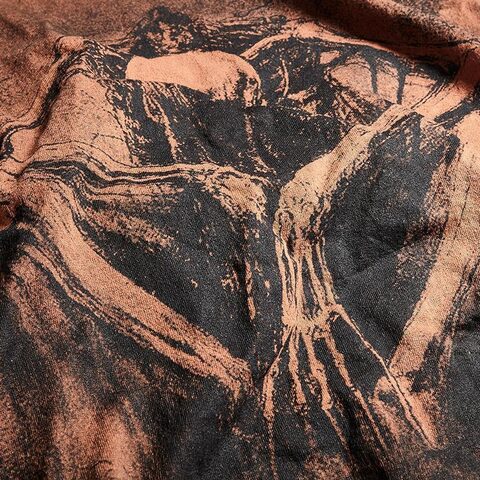 Cool Punk Orange Monster Print Tee - The Black Ravens