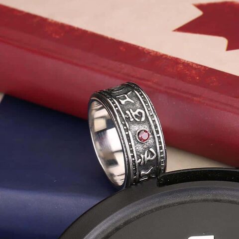 Cool Punk Red Charm Rings - The Black Ravens