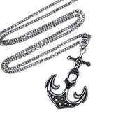 Cool Stainless Steel Gothic Seaman Pendant Charm - The Black Ravens