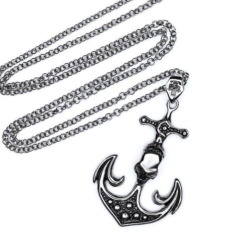 Cool Stainless Steel Gothic Seaman Pendant Charm - The Black Ravens