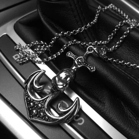 Cool Stainless Steel Gothic Seaman Pendant Charm - The Black Ravens