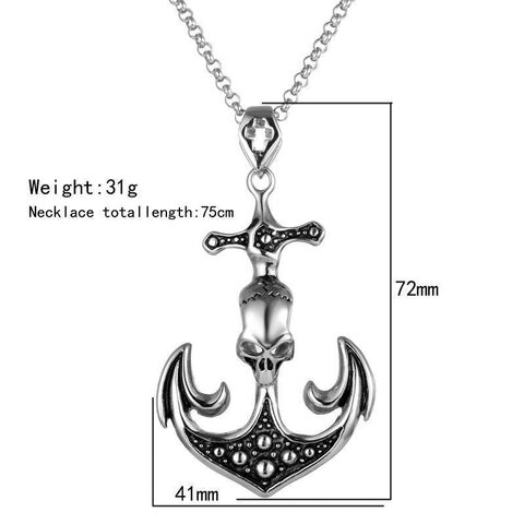 Cool Stainless Steel Gothic Seaman Pendant Charm - The Black Ravens