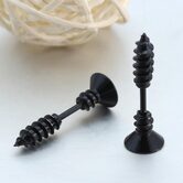 Cool Women's Stainless Steel Earring Screws - The Black Ravens