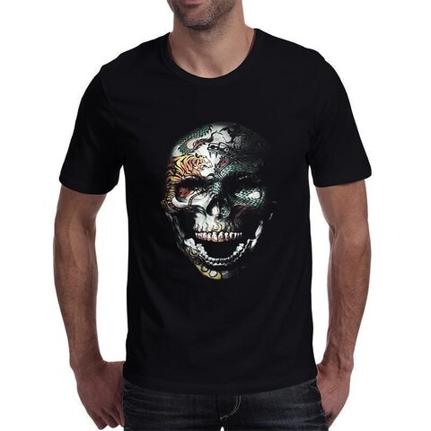 Creepy Rocker Short Sleeve Skull Top - The Black Ravens