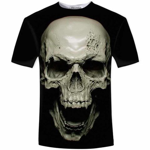 Creepy Skulls Horror Tops For Men - The Black Ravens