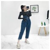 Crescent Moon Print Sexy Women's Top - The Black Ravens