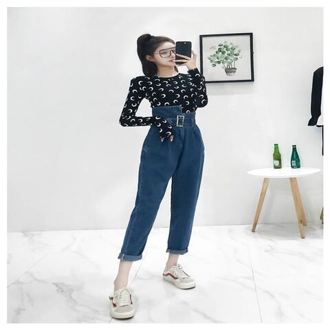 Crescent Moon Print Sexy Women's Top - The Black Ravens