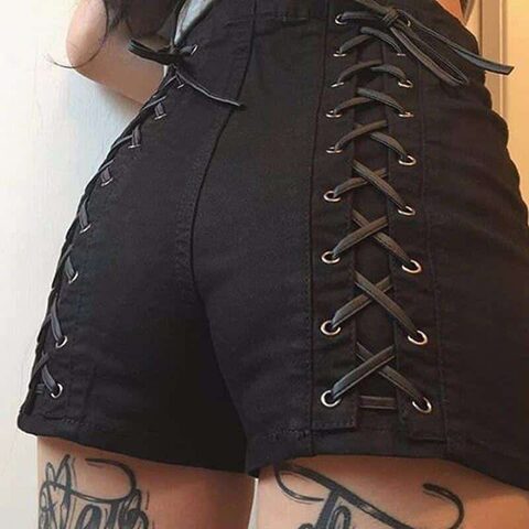 Criss Cross Bottom Hotpants - The Black Ravens