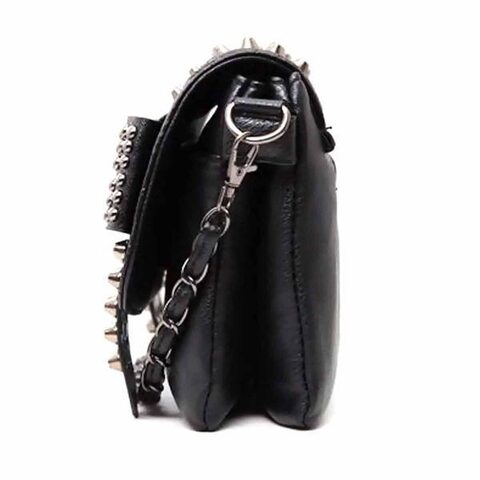 Cute Black Skull Spiked Bag - The Black Ravens