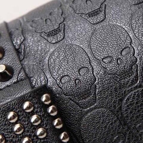 Cute Black Skull Spiked Bag - The Black Ravens