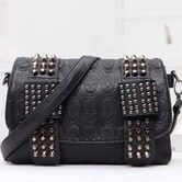 Cute Black Skull Spiked Bag - The Black Ravens