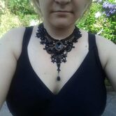 Cute Black Women's Gemstone Lacey Pendant - The Black Ravens