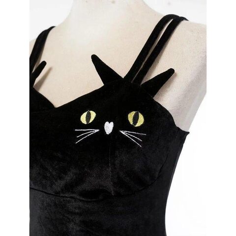 Cute Cat Pattern Punk Tank Top - The Black Ravens
