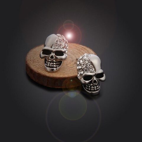 Cute Crystal Earring Skulls - The Black Ravens