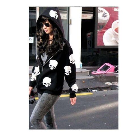Cute Emo Skeleton Face Hoodies - The Black Ravens