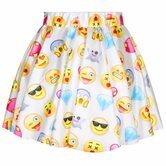 Cute Emoji Pastel Goth Mini Skirt - The Black Ravens