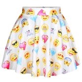 Cute Emoji Pastel Goth Mini Skirt - The Black Ravens