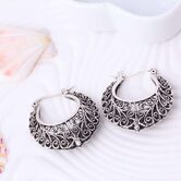 Cute Real Sterling Silver Floral Earring - The Black Ravens