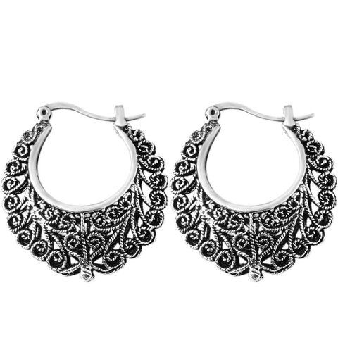 Cute Real Sterling Silver Floral Earring - The Black Ravens