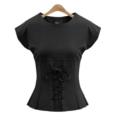 Cute Slim Bandage Bow Top For Women - The Black Ravens