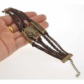 Cute Spirit Wolves Adjustible Leather Bangles - The Black Ravens