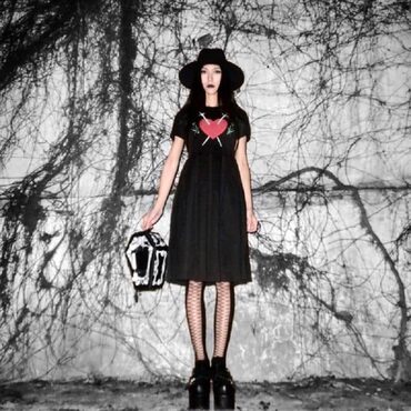Cute Sword Through Your Heart Dresses - The Black Ravens