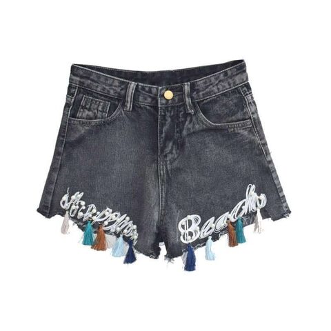 Cute Tassel High Waist Summer Jean Bottoms - The Black Ravens