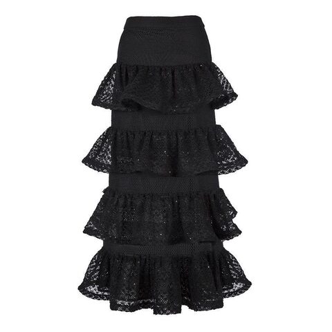 Cute Wave Layered Office Skirts - The Black Ravens