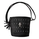 Cute Women's Unusual Rocker Skeleton Head Bag - The Black Ravens